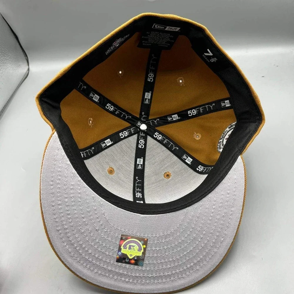Buffalo Bisons Hat Men 7 5/8 Brown‎ Gray 59Fifty New Era MiLB Fitted Cap